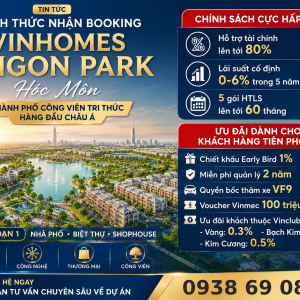 CHÍNH THỨC NHẬN BOOKING VINHOMES SAIGON PARK HÓC MÔN – THÀNH PHỐ CÔNG VIÊN TRI THỨC HÀNG ĐẦU CHÂU Á